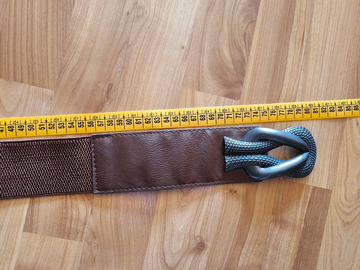 Brown elasticated waist belt, photo 2