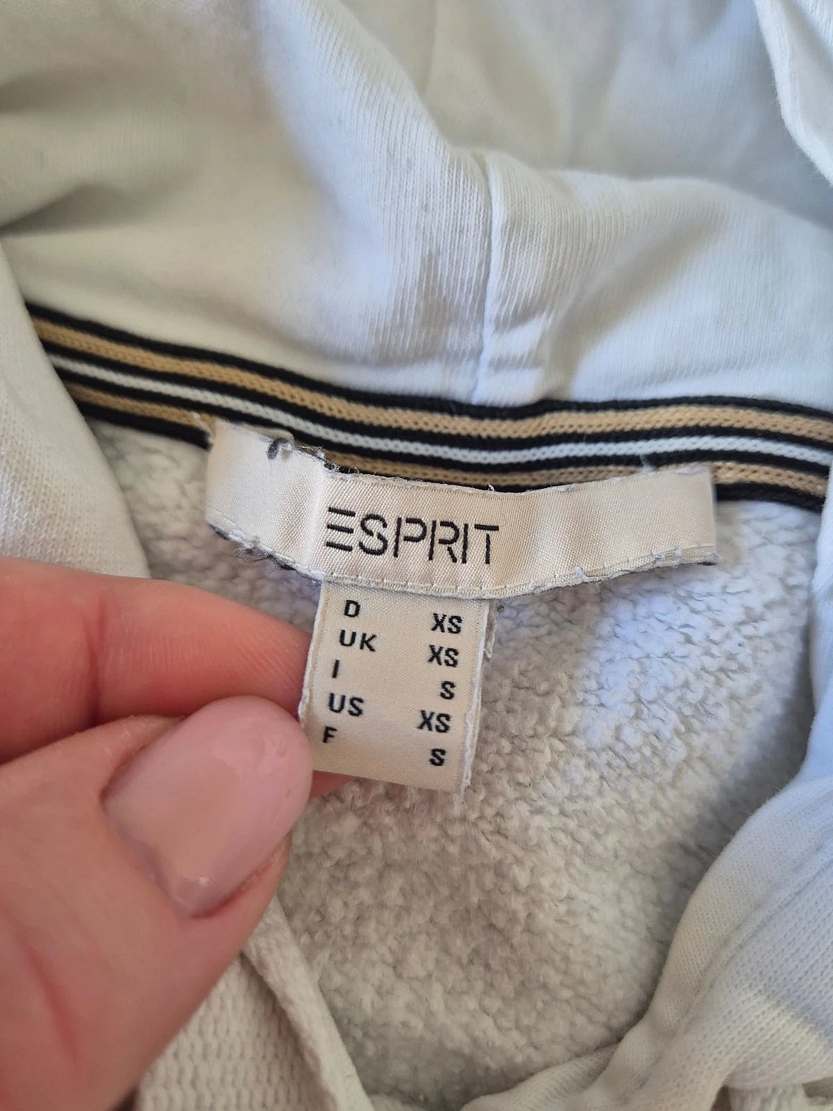 White Esprit Logo Hoodie, photo 3