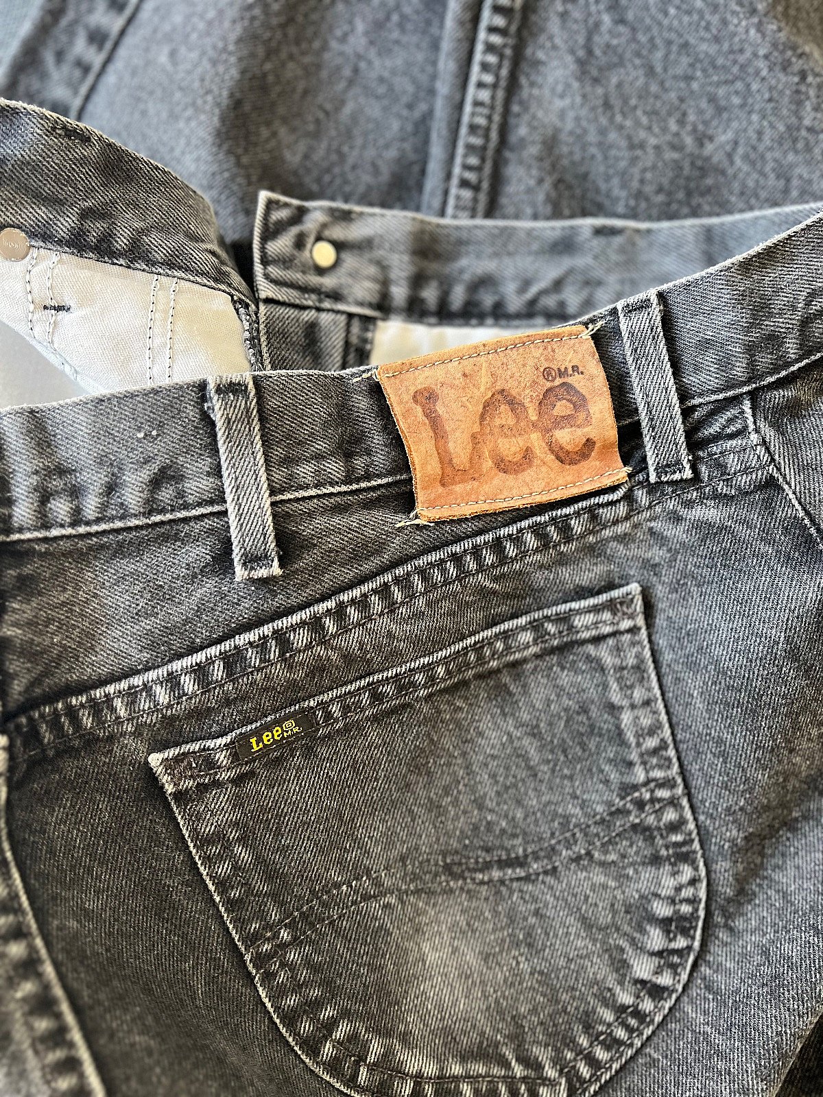Lee – Vintage Straight Jeans | Washed Black | Size 38-32 | 80s/90s, photo 3
