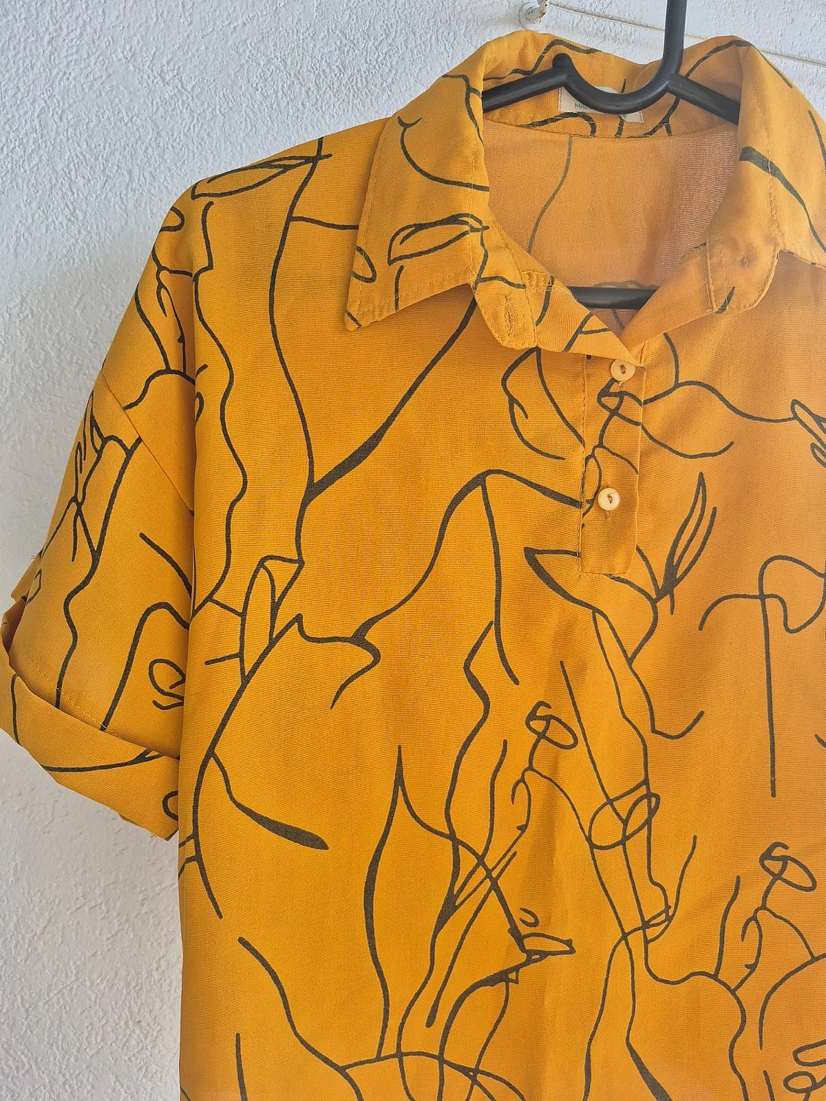 Mustard Abstract Print Shirt, photo 3