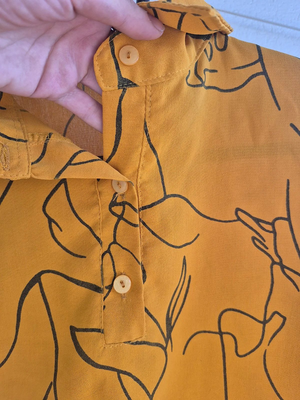Mustard Abstract Print Shirt, photo 4