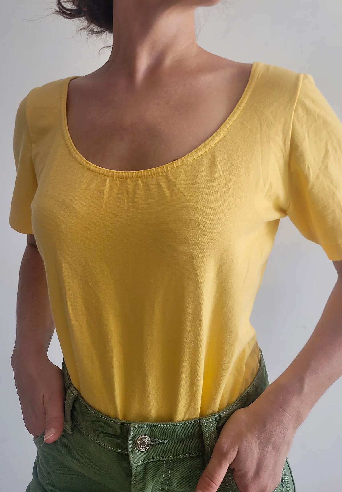 Yellow Scoop Neck Top, photo 3