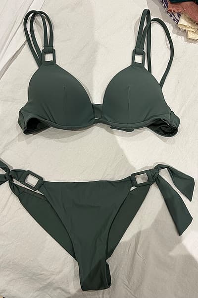 Woman Secret Olive bikini with ring details — pre-loved on Thrifted.mt
