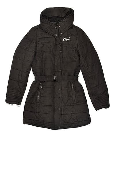 Desigual Black Quilted Coat size13 /14 years-girls by Desigual — pre-loved on Thrifted.mt