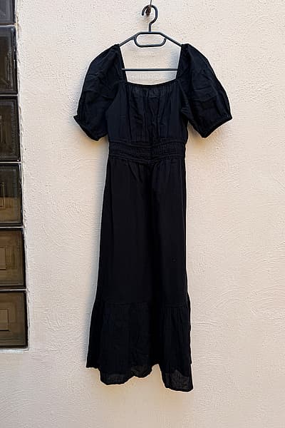 Lipsy Black Linen Blend Midi Dress by Lipsy — pre-loved on Thrifted.mt