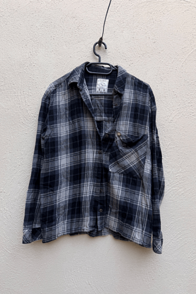Blue Plaid Flannel Shirt by Pull&Bear — pre-loved on Thrifted.mt
