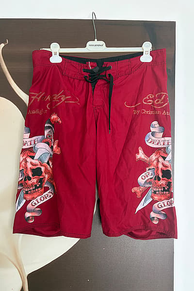 Ed Hardy Graphic Board Shorts by Ed Hardy — pre-loved on Thrifted.mt