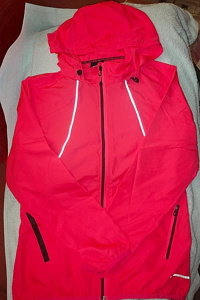 Bright Red Hooded Active Jacket by ATHLI PERF — pre-loved on Thrifted.mt