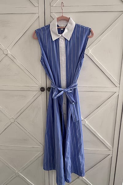 H&M Blue Striped Shirt Dress by H&M — pre-loved on Thrifted.mt