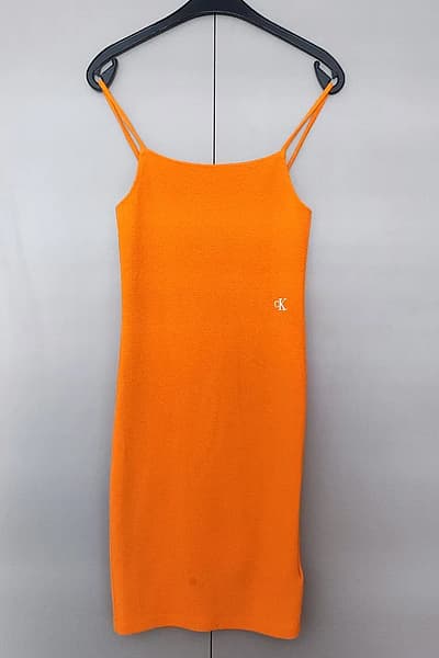 Orange Calvin Klein mini dress by Calvin Klein — pre-loved on Thrifted.mt