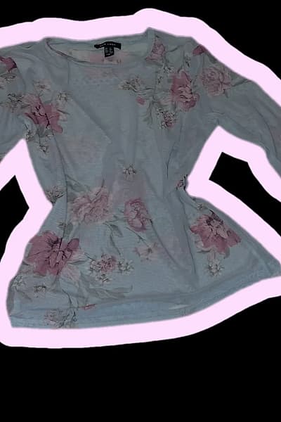 New Look Floral Mesh Long Sleeve Top by New Look — pre-loved on Thrifted.mt