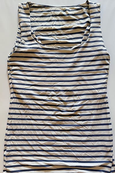 Classic striped sleeveless top — pre-loved on Thrifted.mt