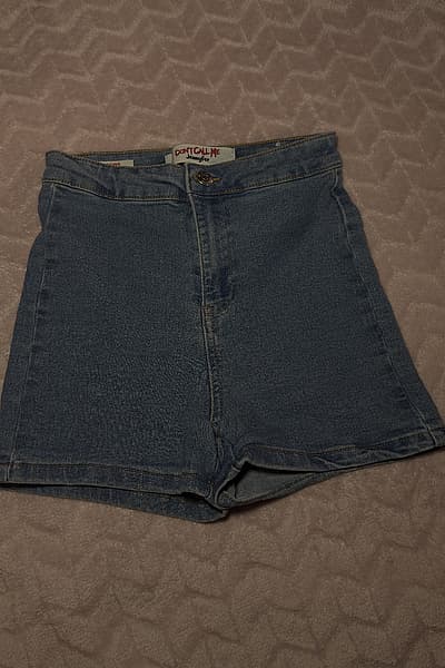 Jennyfer High Wasted Denim Shorts by Don't Call Me Jennyfer — pre-loved on Thrifted.mt