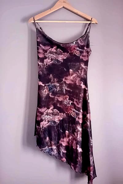Asymmetric satin slip dress by SHEIN MOD — pre-loved on Thrifted.mt