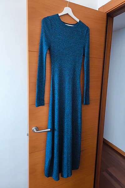Ribbed Long Sleeve Maxi Dress by Mango — pre-loved on Thrifted.mt