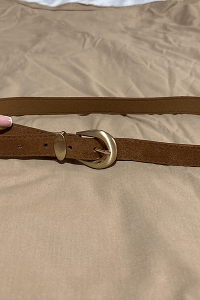 Brown Suede Effect Belt — pre-loved on Thrifted.mt