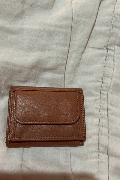 Genuine Leather Tri-Fold Wallet — pre-loved on Thrifted.mt