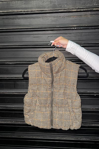 H&M Divided Check Puffer Vest by H&M — pre-loved on Thrifted.mt