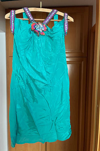 French Connection Embellished Teal Dress by French connection — pre-loved on Thrifted.mt