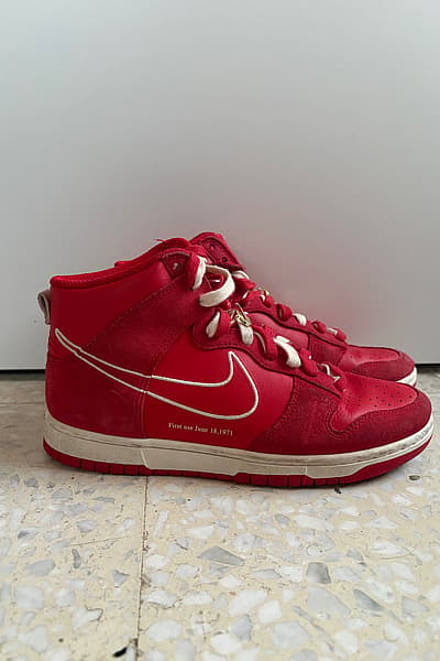 Red and White Nike 50th Anniversary Sneakers — pre-loved on Thrifted.mt