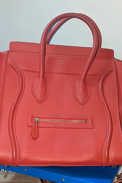 Céline Paris Red Luggage Tote Bag by Céline — pre-loved on Thrifted.mt