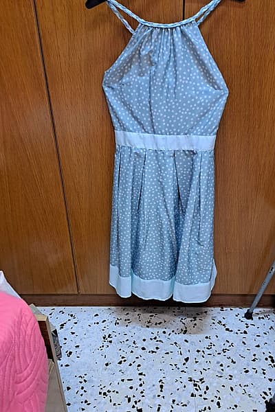 Promod Blue polka dot summer dress — pre-loved on Thrifted.mt