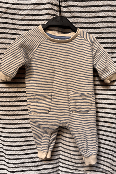 Striped Cotton Baby Romper by Ergee — pre-loved on Thrifted.mt