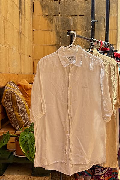 Lee Cooper White Linen Shirt by Lee Cooper — pre-loved on Thrifted.mt