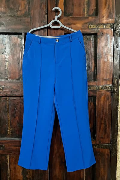 Bright Blue Tailored Trousers by Shein — pre-loved on Thrifted.mt