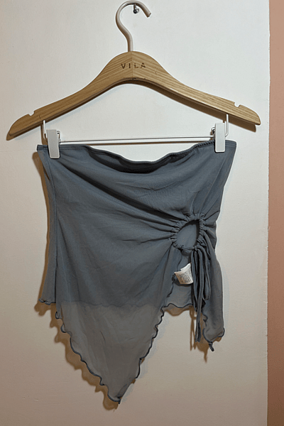 Shein Ruched Drawstring Bandeau Top by SHEIN — pre-loved on Thrifted.mt