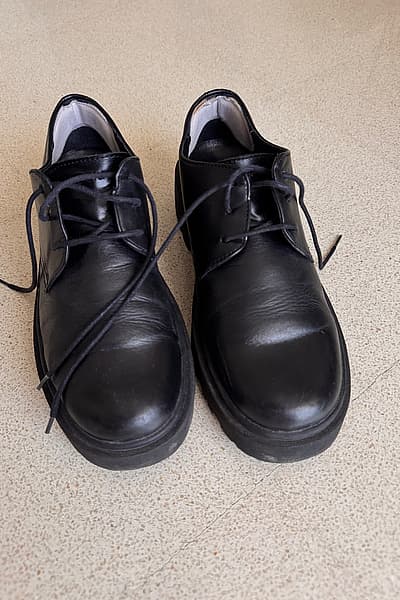 Black Leather Lace-ups by LASOCKI — pre-loved on Thrifted.mt