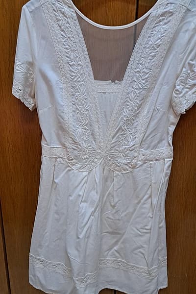 Forever21 White Embroidered Lace Detail Dress — pre-loved on Thrifted.mt