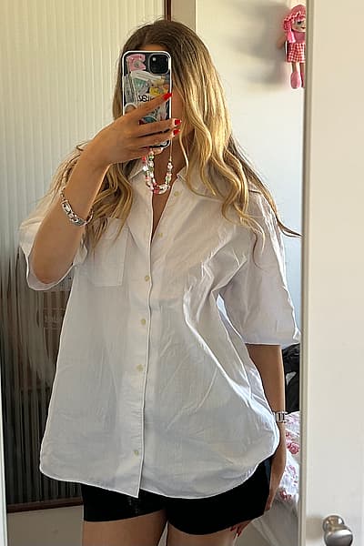 Summer Button Up Shirt / S-M-L by PASCHA — pre-loved on Thrifted.mt