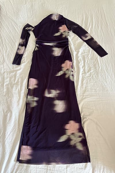 Mesh Floral Print Maxi Dress by Zara — pre-loved on Thrifted.mt