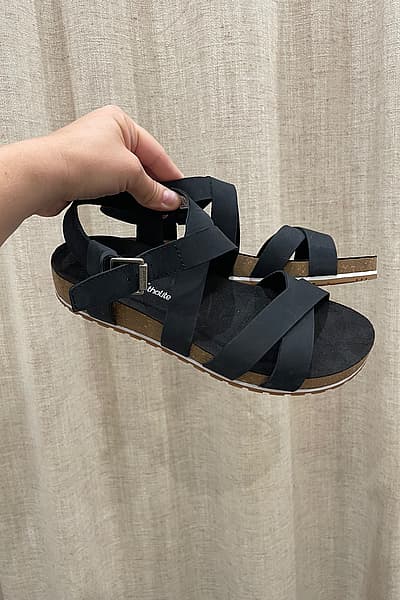 Timberland Black Leather Strappy Sandals by Timberland — pre-loved on Thrifted.mt