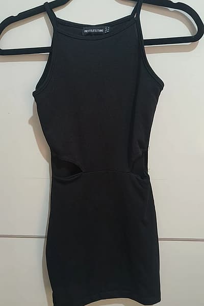 PrettyLittleThing black cutout mini dress by PrettyLittleThing — pre-loved on Thrifted.mt
