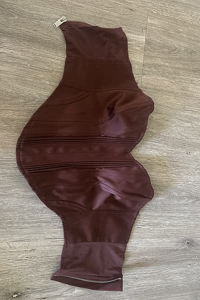 Brown structured corset top — pre-loved on Thrifted.mt