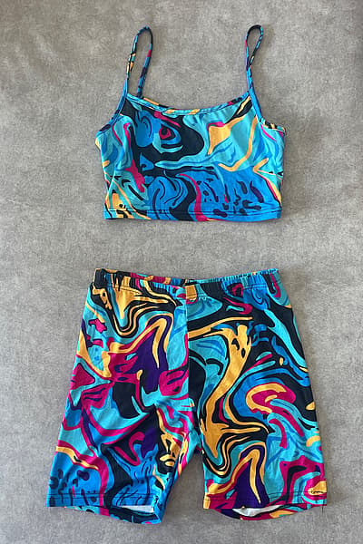 Abstract Print Two Piece Set — pre-loved on Thrifted.mt