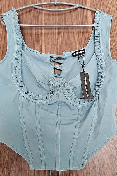 New PrettyLittleThing Corset Style Top by PrettyLittleThing — pre-loved on Thrifted.mt