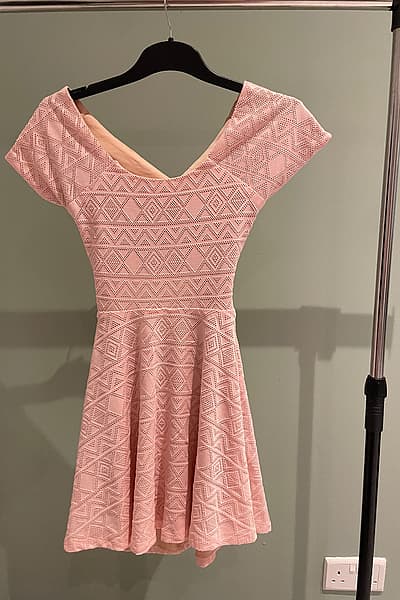 Textured pink skater dress by Club L — pre-loved on Thrifted.mt