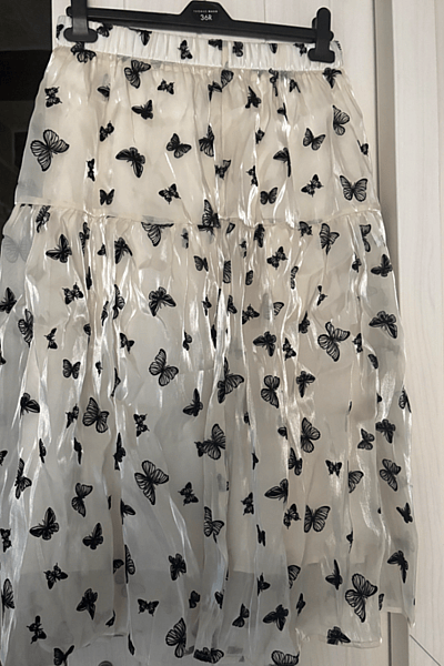 Sheer Butterfly Skirt by DAZY — pre-loved on Thrifted.mt