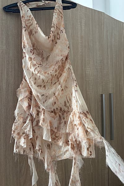 Bershka patterned halter neck dress by Bershka — pre-loved on Thrifted.mt
