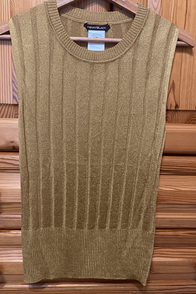 Gold Ribbed Sleeveless Knit Top by Pennyblack — pre-loved on Thrifted.mt