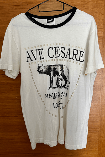 Dolce & Gabbana Ave Cesare T-shirt by Dolce & Gabbana — pre-loved on Thrifted.mt