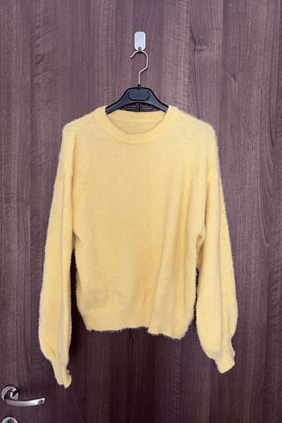 Soft Yellow Fluffy Sweater — pre-loved on Thrifted.mt