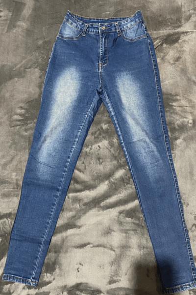 Blue High-Waisted Skinny Jeans by SHEIN SXY — pre-loved on Thrifted.mt