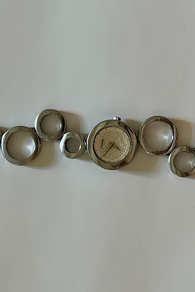 Fossil Silver Statement Bracelet Watch by Fossil — pre-loved on Thrifted.mt