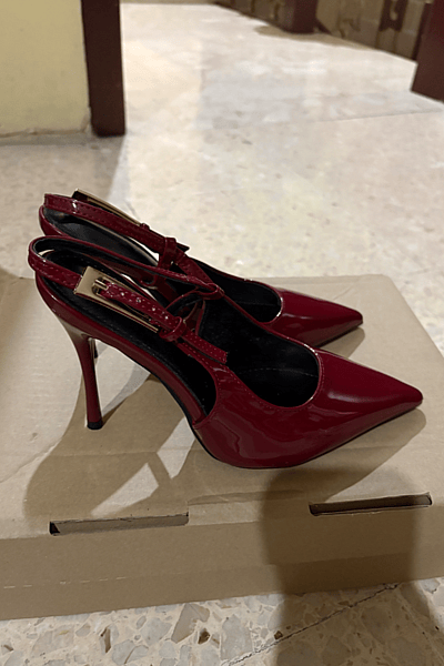 Patent Faux Leather Heels — pre-loved on Thrifted.mt