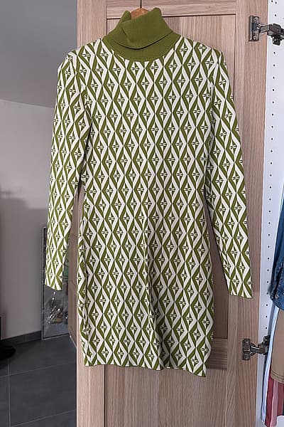 Elisabetta franchi Geometric Pattern Turtle Neck Dress — pre-loved on Thrifted.mt