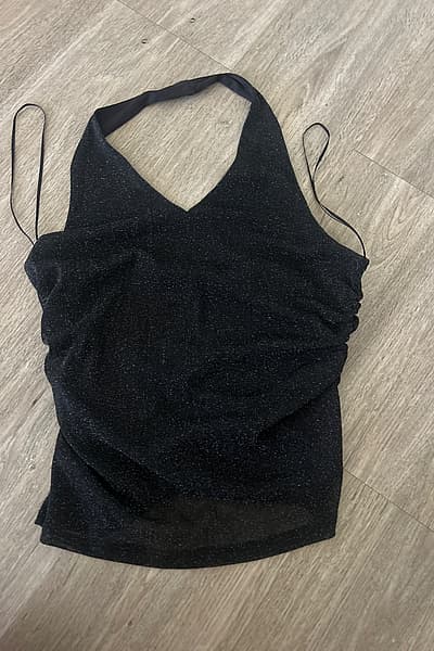 Black Glitter Halter Top by Primark — pre-loved on Thrifted.mt